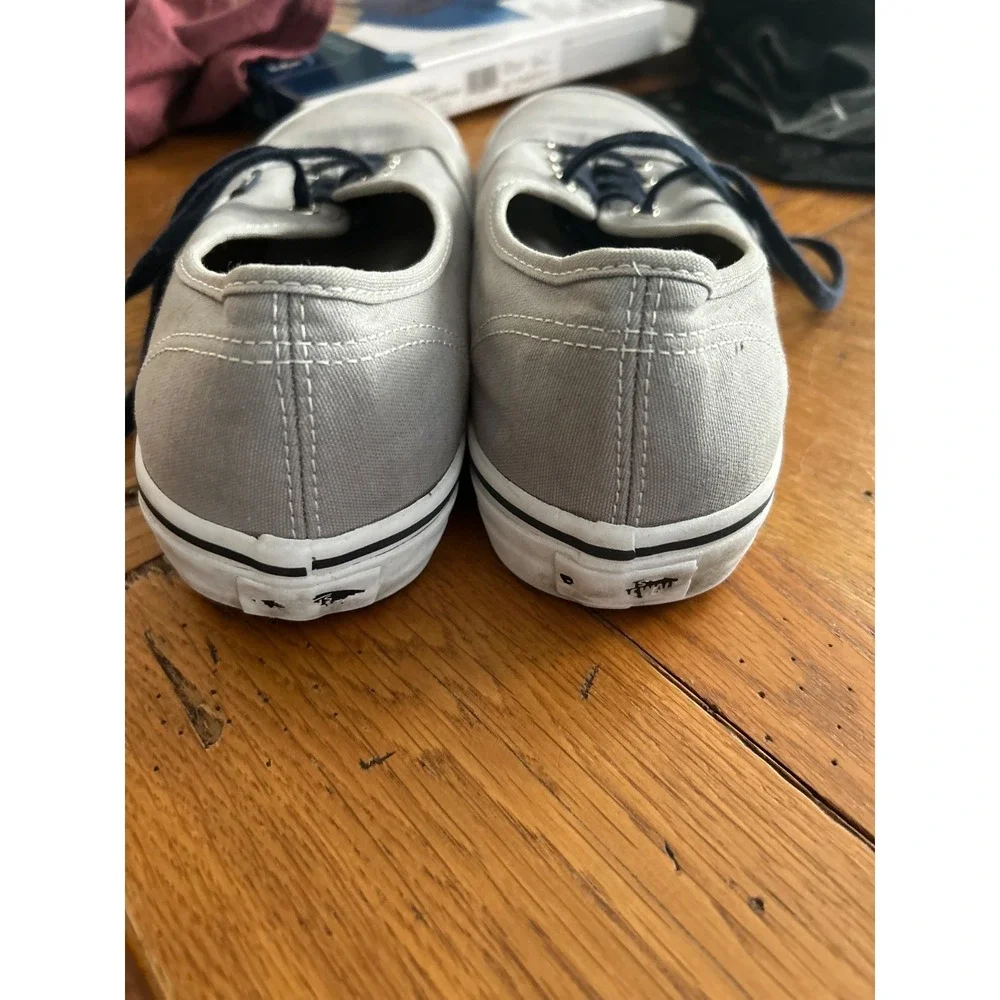 Vans light gray w/ navy laces sneakers men's 10.5